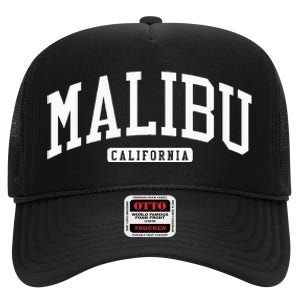 Malibu California CA College High Crown Mesh Back Trucker Hat