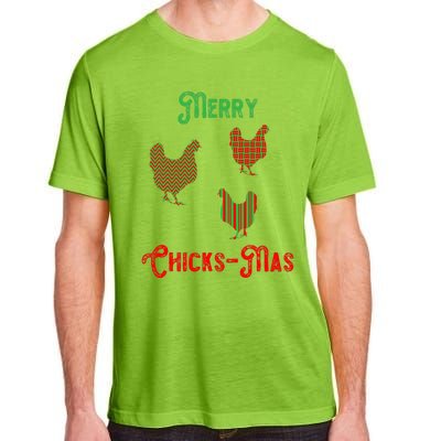 Merry Chicksmas Chicken Christmas Adult ChromaSoft Performance T-Shirt