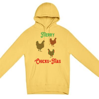 Merry Chicksmas Chicken Christmas Premium Pullover Hoodie