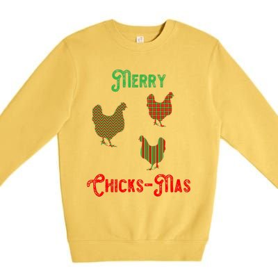 Merry Chicksmas Chicken Christmas Premium Crewneck Sweatshirt