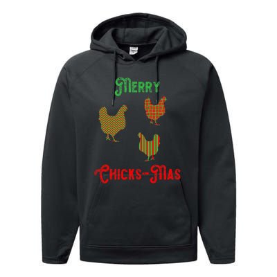 Merry Chicksmas Chicken Christmas Performance Fleece Hoodie