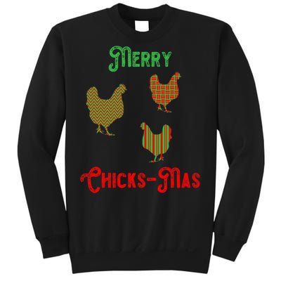 Merry Chicksmas Chicken Christmas Sweatshirt