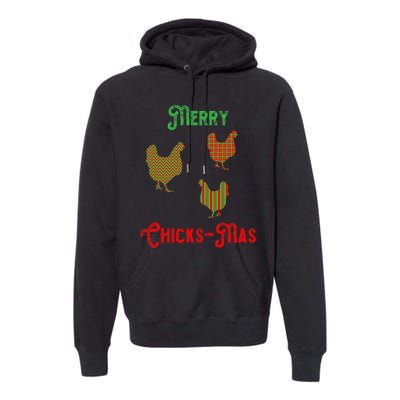 Merry Chicksmas Chicken Christmas Premium Hoodie