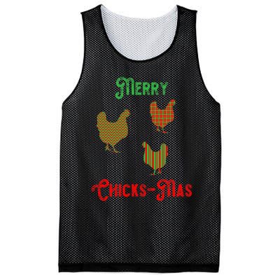 Merry Chicksmas Chicken Christmas Mesh Reversible Basketball Jersey Tank