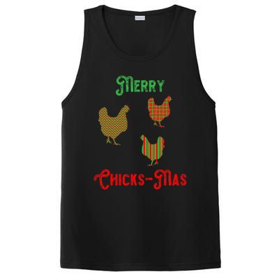 Merry Chicksmas Chicken Christmas PosiCharge Competitor Tank