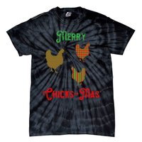 Merry Chicksmas Chicken Christmas Tie-Dye T-Shirt