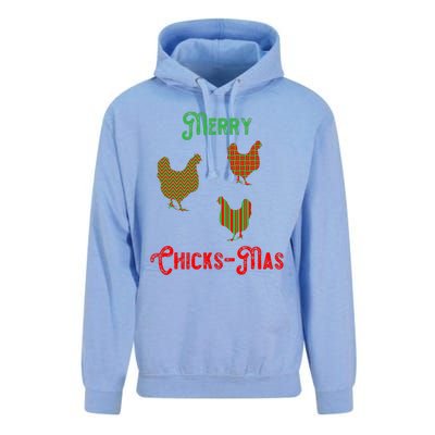 Merry Chicksmas Chicken Christmas Unisex Surf Hoodie