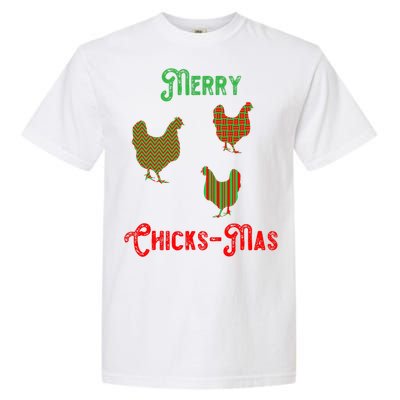 Merry Chicksmas Chicken Christmas Garment-Dyed Heavyweight T-Shirt