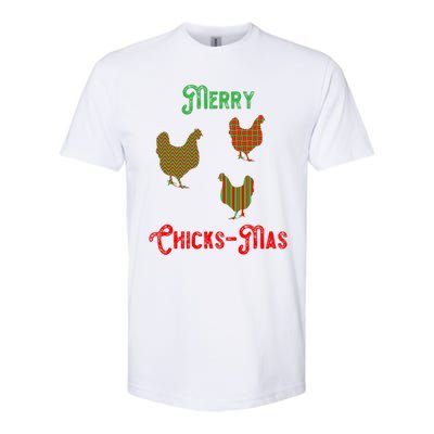 Merry Chicksmas Chicken Christmas Softstyle CVC T-Shirt