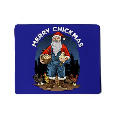 Merry Chickmas Chicken Funny Farmer Farming Christmas Santa Gift Mousepad