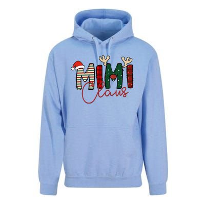 Mimi Claus Christmas Santa Hat Reindeer Grandma Grandkids Unisex Surf Hoodie