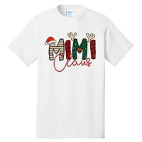 Mimi Claus Christmas Santa Hat Reindeer Grandma Grandkids Tall T-Shirt