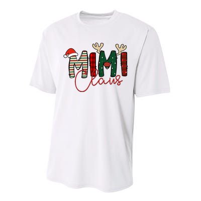 Mimi Claus Christmas Santa Hat Reindeer Grandma Grandkids Performance Sprint T-Shirt