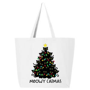 Merry Catmas Cat Christmas Tree Meowy Catmas 25L Jumbo Tote