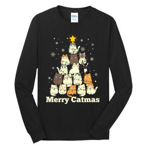 Merry Catmas Cat Lover Christmas Long Sleeve Tall Long Sleeve T-Shirt