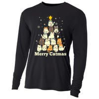 Merry Catmas Cat Lover Christmas Long Sleeve Cooling Performance Long Sleeve Crew