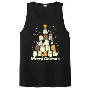 Merry Catmas Cat Lover Christmas Long Sleeve PosiCharge Competitor Tank