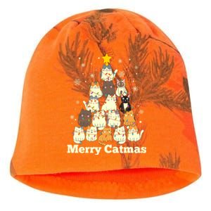 Merry Catmas Cat Lover Christmas Long Sleeve Kati - Camo Knit Beanie