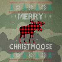 Merry Christmoose Christmas Moose Red Plaid Ugly Sweater Legacy Tie Dye Trucker Hat