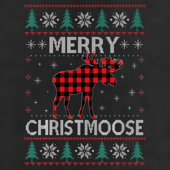 Merry Christmoose Christmas Moose Red Plaid Ugly Sweater Cool Comfort Performance Bucket Hat