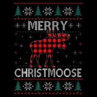 Merry Christmoose Christmas Moose Red Plaid Ugly Sweater Sustainable Beanie