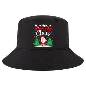 Mom Claus Christmas Tree Lights Mama Red Plaid Santa Pajamas Gift Cool Comfort Performance Bucket Hat