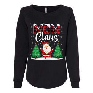 Mom Claus Christmas Tree Lights Mama Red Plaid Santa Pajamas Gift Womens California Wash Sweatshirt