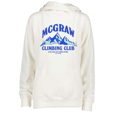 Mcgraw Climbing Club Funny Womens Funnel Neck Pullover Hood