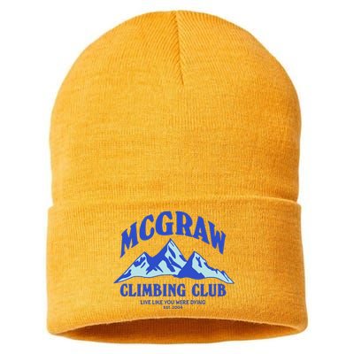 Mcgraw Climbing Club Funny Sustainable Knit Beanie