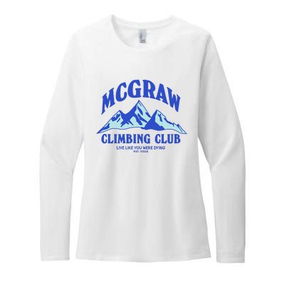 Mcgraw Climbing Club Funny Womens CVC Long Sleeve Shirt