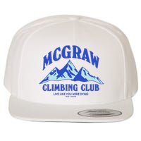 Mcgraw Climbing Club Funny Wool Snapback Cap