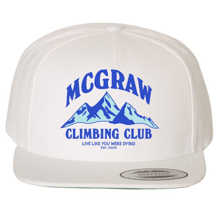 Mcgraw Climbing Club Funny Wool Snapback Cap