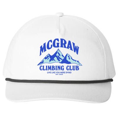 Mcgraw Climbing Club Funny Snapback Five-Panel Rope Hat