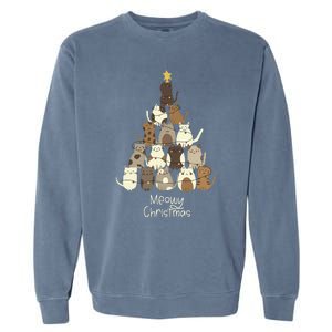 Meowy Christmas Cat Lover Christmas  Garment-Dyed Sweatshirt