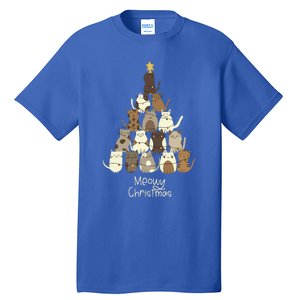 Meowy Christmas Cat Lover Christmas  Tall T-Shirt