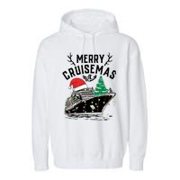 Merry Cruisemas Christmas Family Cruise Ship Funny Garment-Dyed Fleece Hoodie