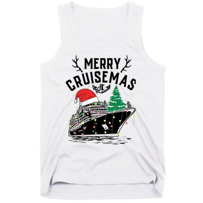 Merry Cruisemas Christmas Family Cruise Ship Funny Tank Top