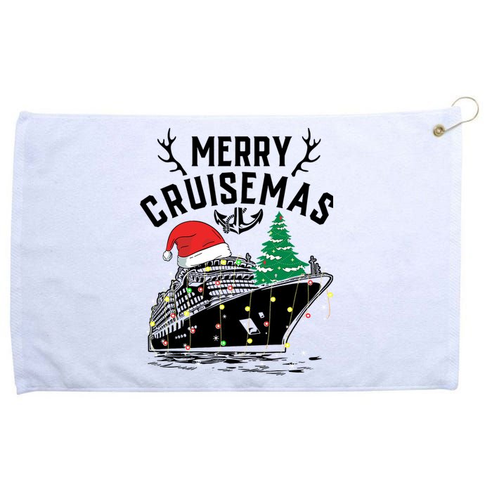 Merry Cruisemas Christmas Family Cruise Ship Funny Grommeted Golf Towel