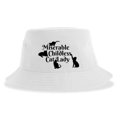 Miserable Childless Cat Lady Sustainable Bucket Hat