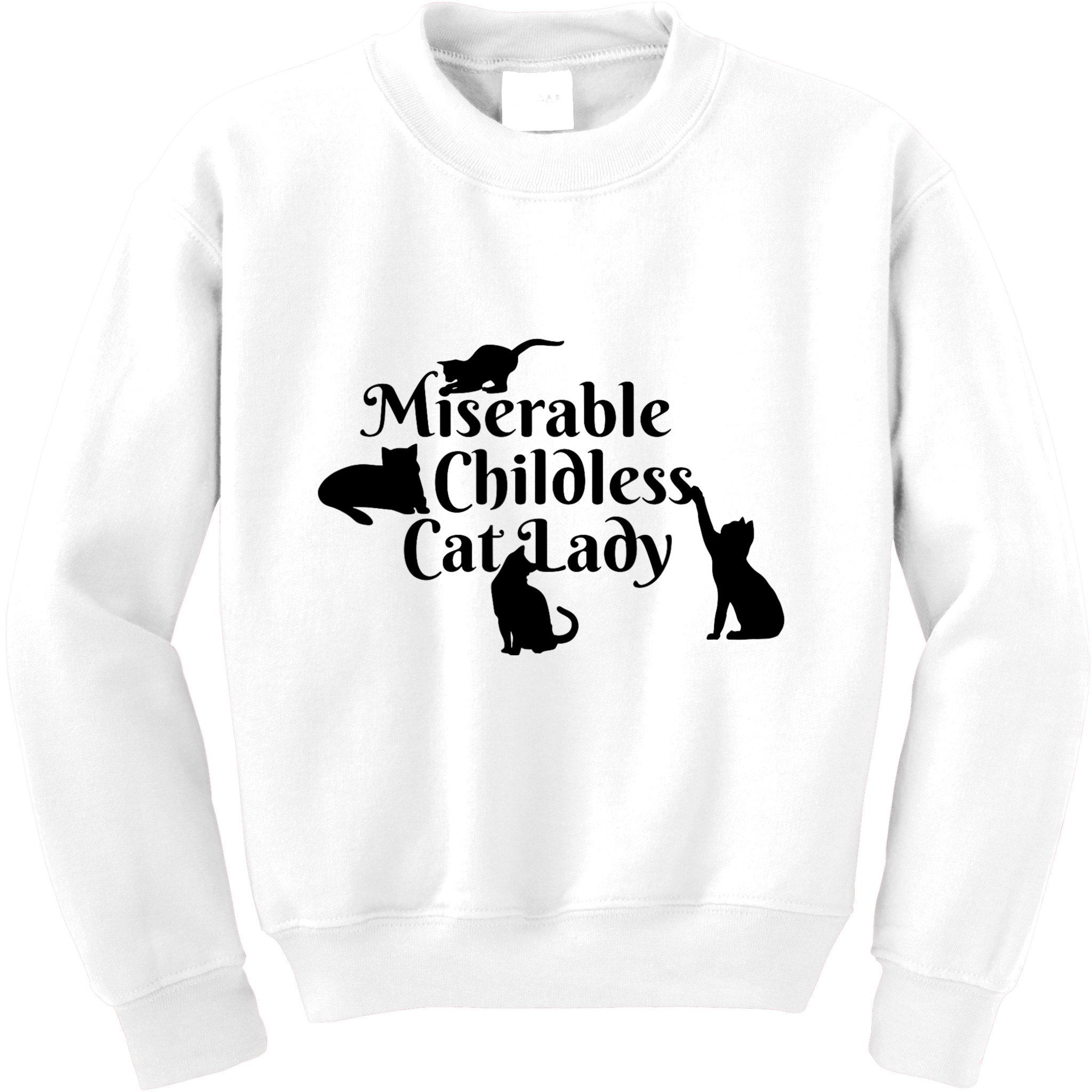 Miserable Childless Cat Lady Kids Sweatshirt