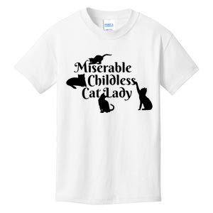 Miserable Childless Cat Lady Kids T-Shirt