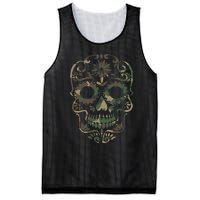 Military Camouflage Camo Dia De Los Muertos Sugar Skull Mesh Reversible Basketball Jersey Tank