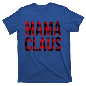 Mama Claus Christmas Buffalo Plaid Xmas Mom Santa Gift T-Shirt