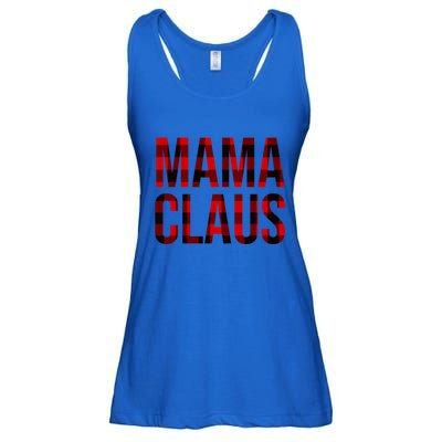 Mama Claus Christmas Buffalo Plaid Xmas Mom Santa Gift Ladies Essential Flowy Tank
