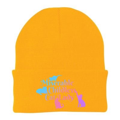 Miserable Childless Cat Lady Funny Knit Cap Winter Beanie