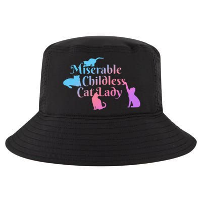 Miserable Childless Cat Lady Funny Cool Comfort Performance Bucket Hat