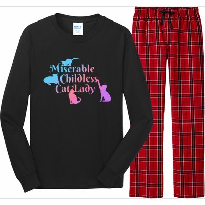 Miserable Childless Cat Lady Funny Long Sleeve Pajama Set