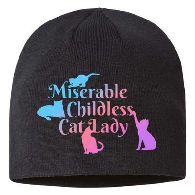 Miserable Childless Cat Lady Funny Sustainable Beanie