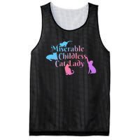 Miserable Childless Cat Lady Funny Mesh Reversible Basketball Jersey Tank