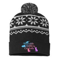 Miserable Childless Cat Lady Funny USA-Made Snowflake Beanie